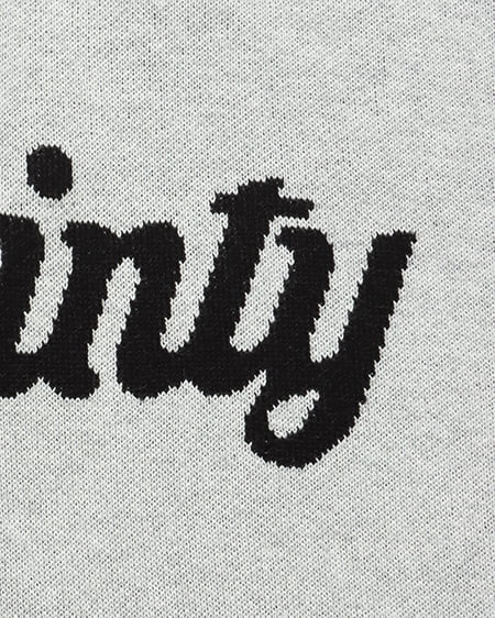 INGNI(イング) ハーフジップロゴニット グレー/クロ