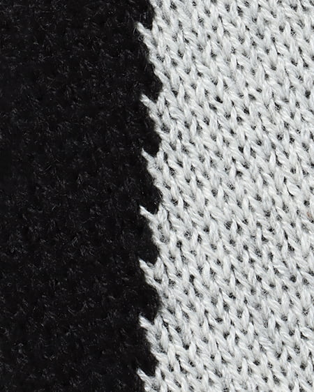 INGNI(イング) ハーフジップロゴニット グレー/クロ