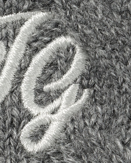 INGNI(イング) 襟ラインケーブルポロニット グレー/オフホワイト