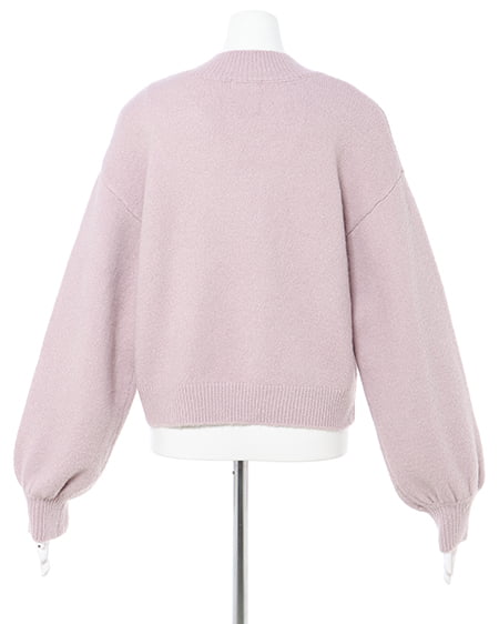 INGNI(イング) もちもちジャガードロゴニット ピンク/アイボリー