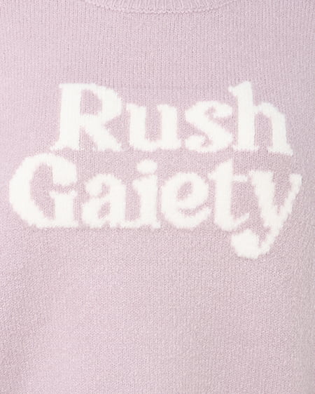 INGNI(イング) もちもちジャガードロゴニット ピンク/アイボリー