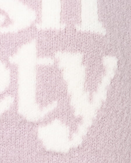 INGNI(イング) もちもちジャガードロゴニット ピンク/アイボリー