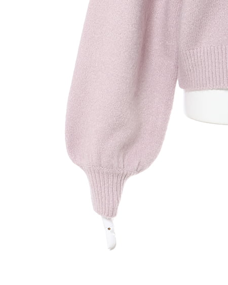 INGNI(イング) もちもちジャガードロゴニット ピンク/アイボリー