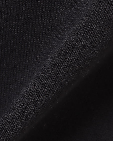 INGNI(イング) クルーネックイニシャル刺しゅうチュニックニット クロ