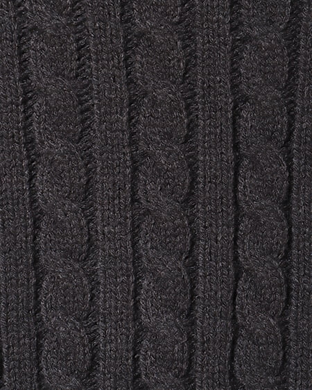 INGNI(イング) ショート丈オフタートルケーブルニット クロ