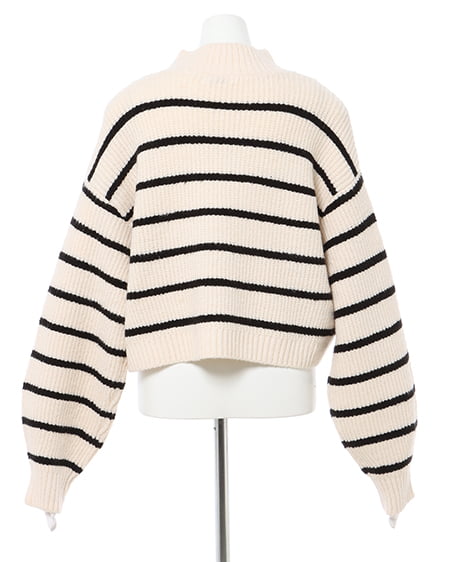 INGNI(イング) モックネックニット ボーダー