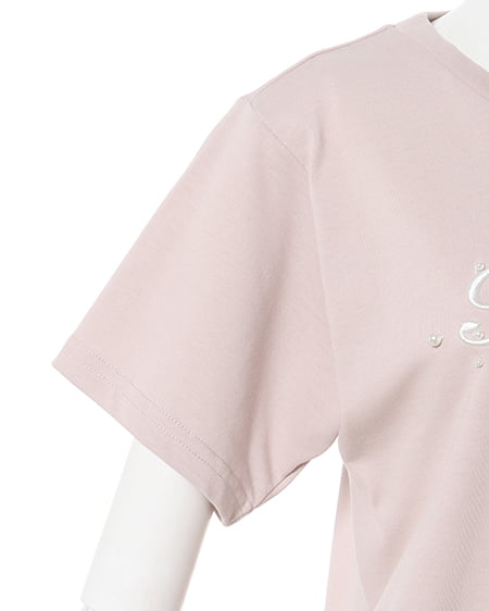 INGNI（イング） パールロゴTシャツ／A ﾗｲﾄﾋﾟﾝｸ