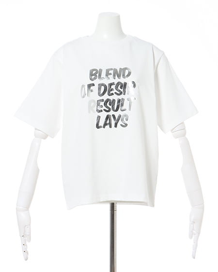 INGNI（イング） 箔プリントロゴTシャツ ｵﾌﾎﾜｲﾄ