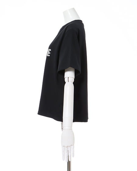 INGNI（イング） 箔プリントロゴTシャツ ｸﾛ
