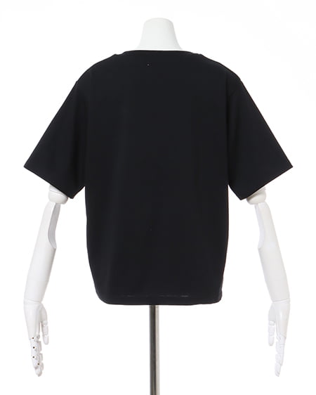 INGNI（イング） 箔プリントロゴTシャツ ｸﾛ