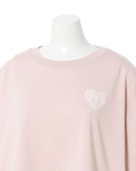 INGNI（イング） 裾ドロストBackハートショートTシャツ ﾋﾟﾝｸ
