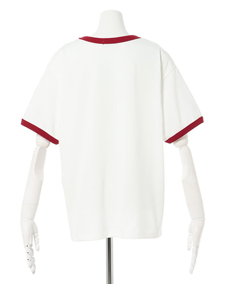 INGNI（イング） リンガーロゴTシャツ ｵﾌﾎﾜｲﾄ/ｱｶ
