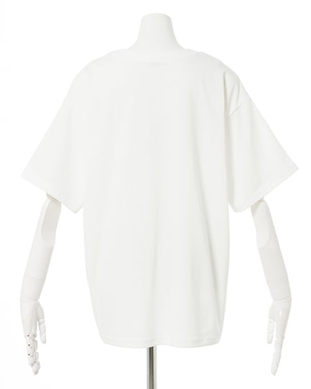 INGNI（イング） ロゴ飛ばしTシャツ ｵﾌﾎﾜｲﾄ