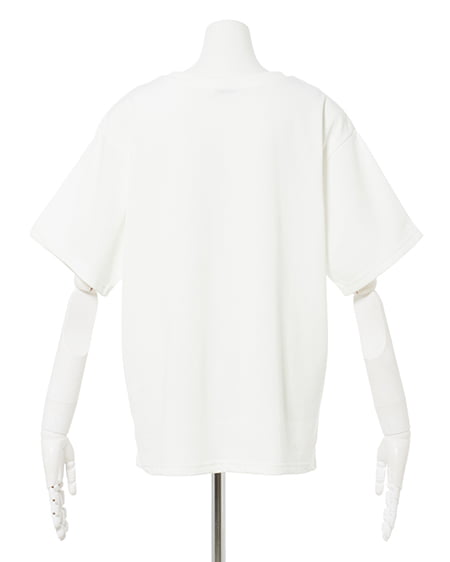 INGNI（イング） ロック転写プリントTシャツ ｵﾌﾎﾜｲﾄ/ｱｶ