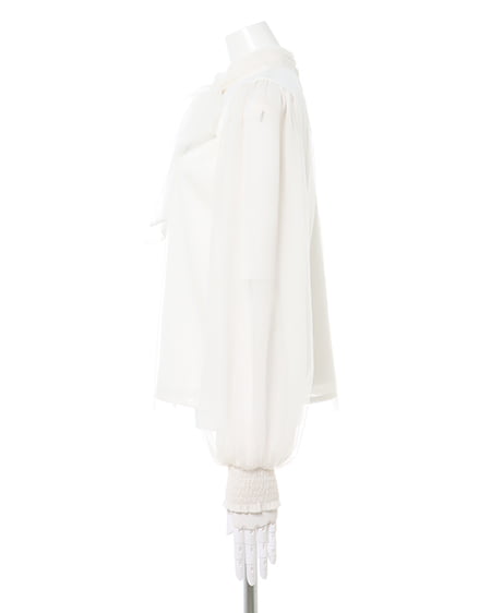 INGNI(イング) チュールボウタイブラウス オフホワイト