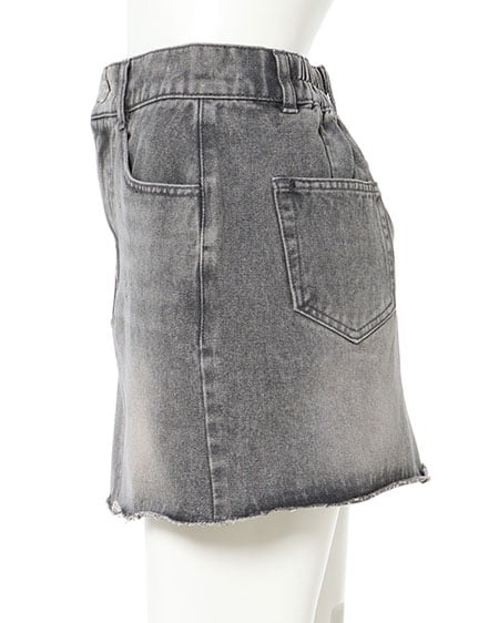 INGNI（イング） オーバーダイカットオフデニムスカート／Ａ ﾗｲﾄｸﾞﾚｰ