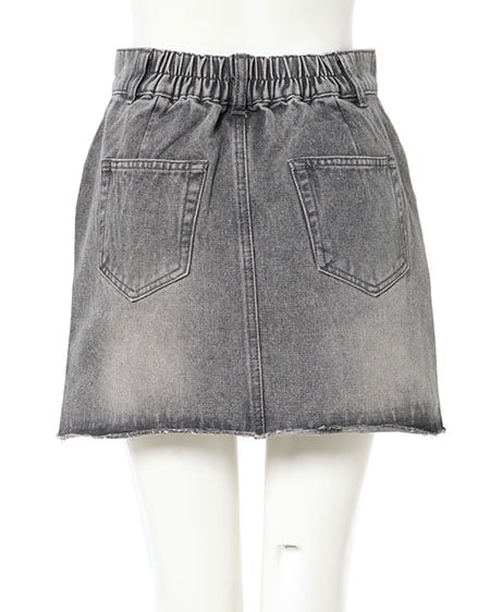 INGNI（イング） オーバーダイカットオフデニムスカート／Ａ ﾗｲﾄｸﾞﾚｰ