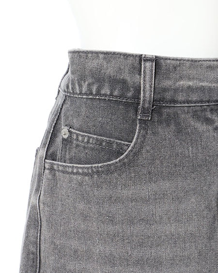 INGNI（イング） オーバーダイカットオフデニムスカート／Ａ ﾗｲﾄｸﾞﾚｰ