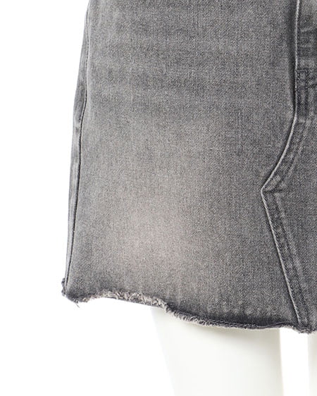 INGNI（イング） オーバーダイカットオフデニムスカート／Ａ ﾗｲﾄｸﾞﾚｰ