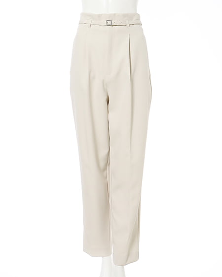 INGNI(イング) ベルト付き/テーパードパンツ アイボリー