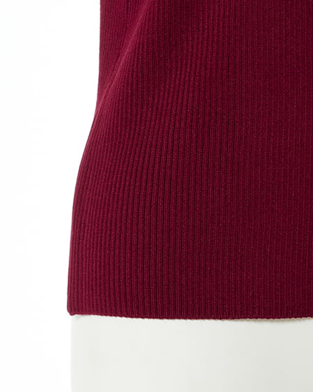 INGNI(イング) フリルスリーブニット ボルドー