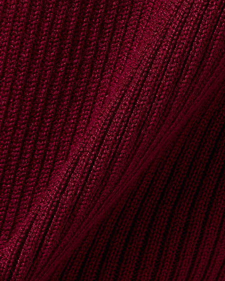 INGNI(イング) フリルスリーブニット ボルドー