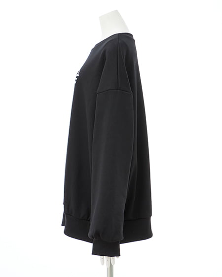 INGNI(イング) メタルロゴスウェットトップス クロ