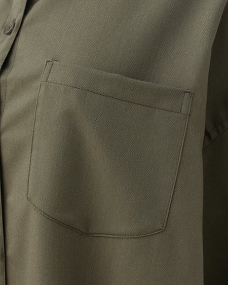 INGNI（イング） バックレースアップロングシャツ ｶｰｷ