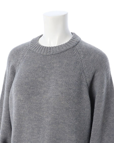 INGNI(イング) モックネックBackスリットニットワンピース グレー