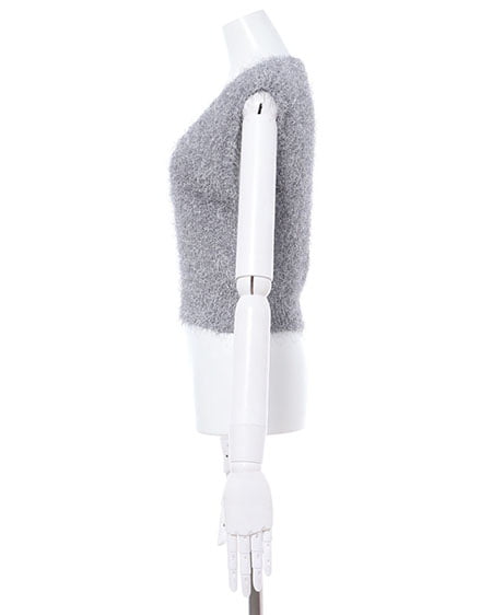 INGNI（イング） ラメフェザーニットベスト／A ｸﾞﾚｰ/A