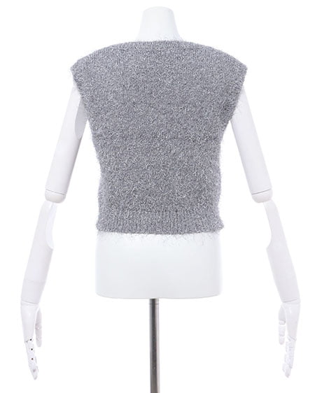 INGNI（イング） ラメフェザーニットベスト／A ｸﾞﾚｰ/A