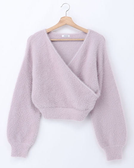 【WEB限定】フェザーカシュクールニット