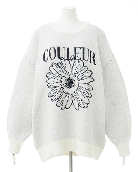 INGNI(イング) 花柄ジャガードニット/A オフホワイト