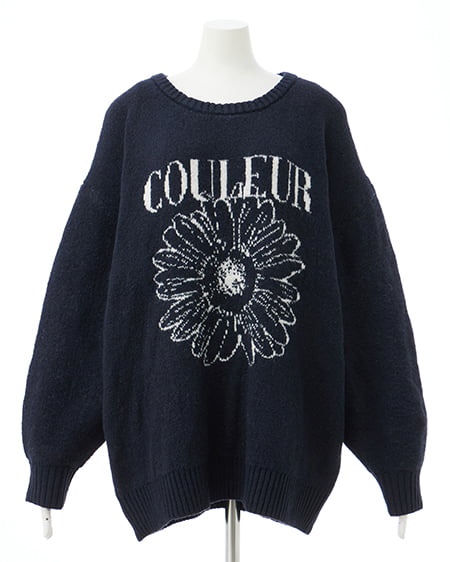 INGNI(イング) 花柄ジャガードニット/A コン