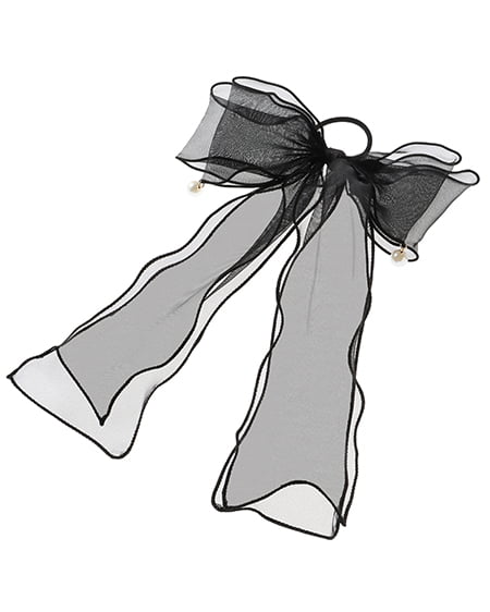 INGNI(イング) ラメ入りメローリボン クロ