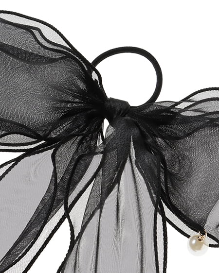 INGNI(イング) ラメ入りメローリボン クロ