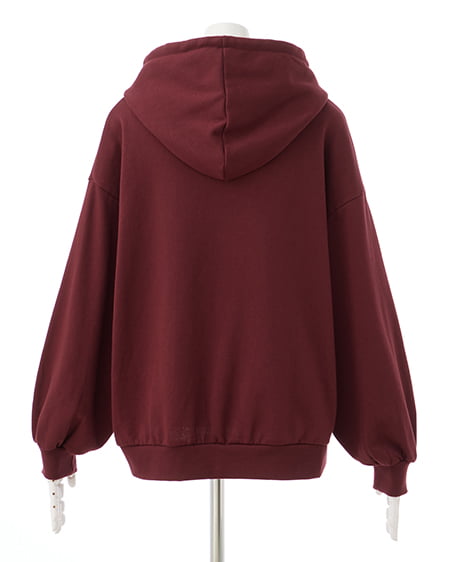 INGNI(イング) 貼付ロゴパーカー ボルドー