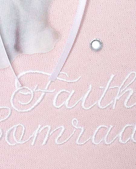 INGNI(イング) 装飾リボン付ねこスウェットトップス ライトピンク