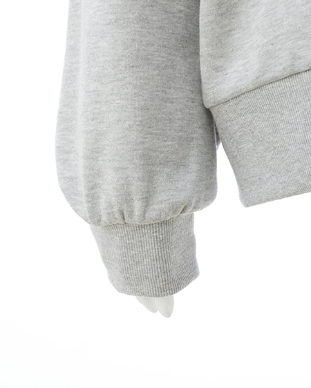 INGNI(イング) リボンモチーフロゴスウェットチュニック グレー/オフホワイト