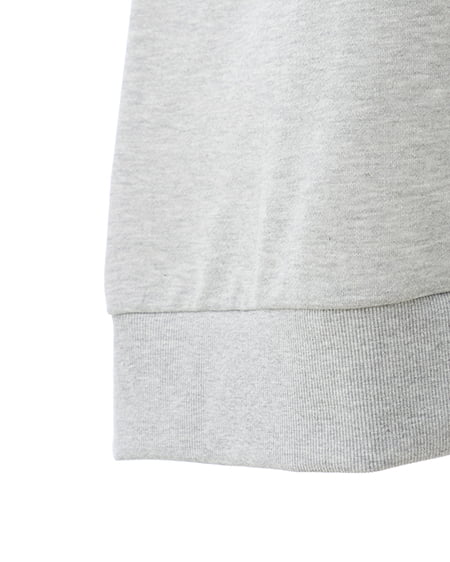 INGNI(イング) リボンモチーフロゴスウェットチュニック グレー/オフホワイト