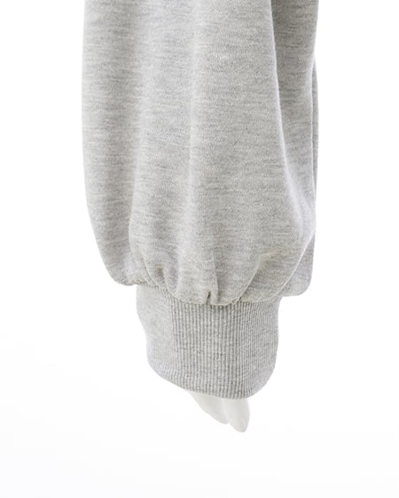 INGNI(イング) リボンカレッジロゴショートスウェットトップス グレー/オフホワイト