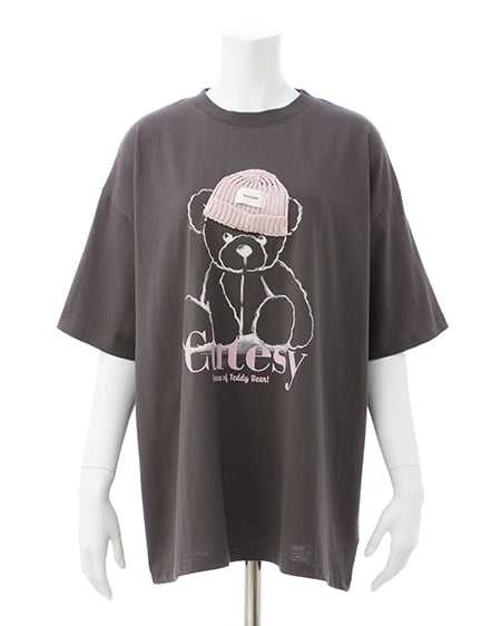 INGNI（イング） BearモチーフTシャツ ｽﾐｸﾛ
