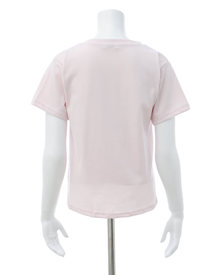INGNI（イング） 装飾リボン付ねこTシャツ ﾗｲﾄﾋﾟﾝｸ