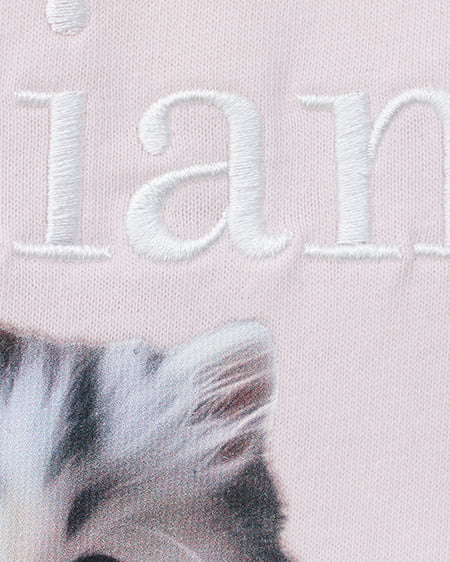 INGNI（イング） 装飾リボン付ねこTシャツ ﾗｲﾄﾋﾟﾝｸ