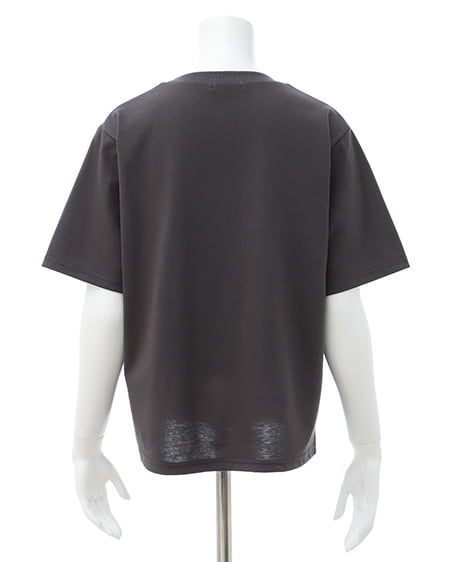 INGNI（イング） シンプルロゴTシャツ ﾁｬｺｰﾙｸﾞﾚｰ/ｵﾌﾎﾜｲﾄ