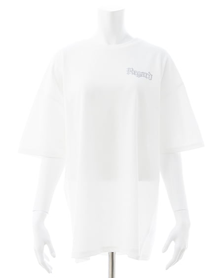 INGNI（イング） BackラインストーンロゴチュニックTシャツ ｵﾌﾎﾜｲﾄ