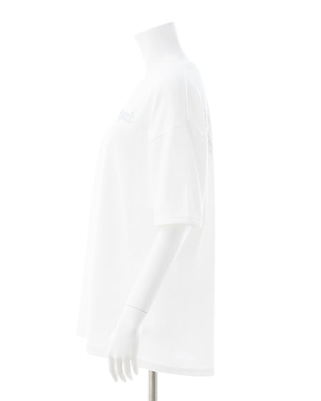 INGNI（イング） BackラインストーンロゴチュニックTシャツ ｵﾌﾎﾜｲﾄ