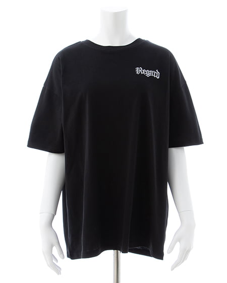 INGNI（イング） BackラインストーンロゴチュニックTシャツ ｸﾛ