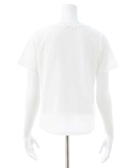 INGNI（イング） ラインストーンロゴTシャツ ｵﾌﾎﾜｲﾄ