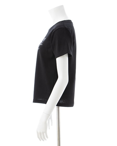 INGNI（イング） ラインストーンロゴTシャツ ｸﾛ